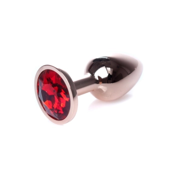 Biżuteria analna stalowa z diamentem MyLove Toys czerwona 7 cm