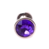 Korek analny stalowy z diamentem MyLove Toys fioletowy 7 cm