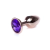 Korek analny stalowy z diamentem MyLove Toys fioletowy 7 cm
