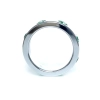 Pierścień-Metal Cock Ring with Green Diamonds Large
