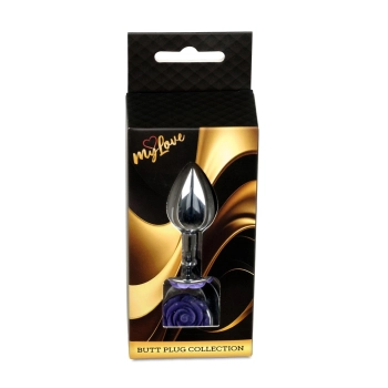 MyLove Toys - Jewellery Silver PLUG ROSE- Purple