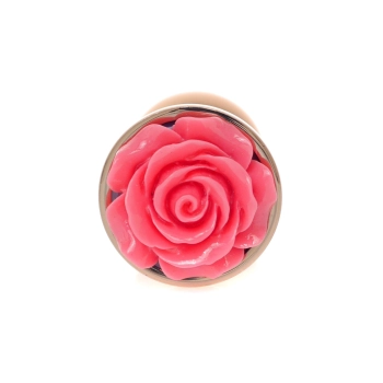 Korek analny z różą MyLove Toys różowy 7 cm