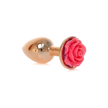 Korek analny z różą MyLove Toys różowy 7 cm