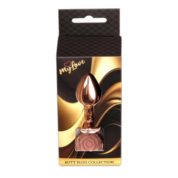 Biżuteria analna stalowa Rose Peach MyLove Toys 7 cm