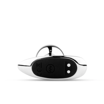 Metalowy wibrujący korek analny z pilotem B Series HeavyFun USB