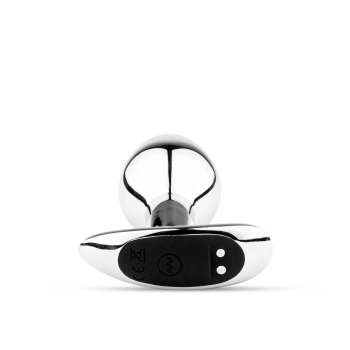Korek analny metalowy wibrujący z pilotem USB B Series HeavyFun
