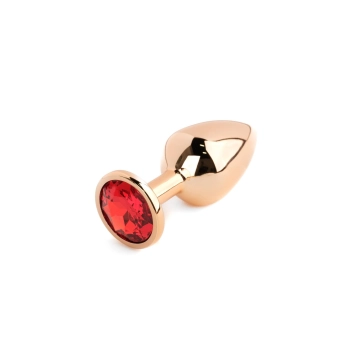 Zestaw stalowych korków analnych Red Gold HeavyFun z kryształami