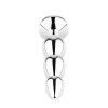 Długi metalowy korek analny z różowym kryształem HeavyFun 13,5 cm