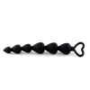 Kule analne silikonowe HeavyFun czarne serce 17 cm