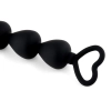 Kule analne silikonowe HeavyFun czarne serce 17 cm