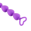Kule analne silikonowe fioletowe HeavyFun z serduszkiem 17 cm