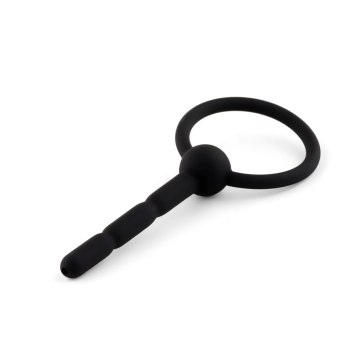 Silikonowy plug penisowy z kanałem HeavyFun 10,5 cm