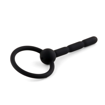 Silikonowy plug penisowy z kanałem HeavyFun 10,5 cm