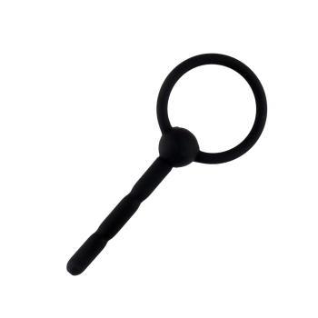 Silikonowy plug penisowy z kanałem HeavyFun 10,5 cm