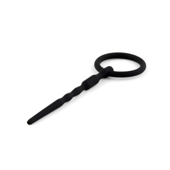 Silikonowy penis plug z kanałem B Series HeavyFun 13,5 cm