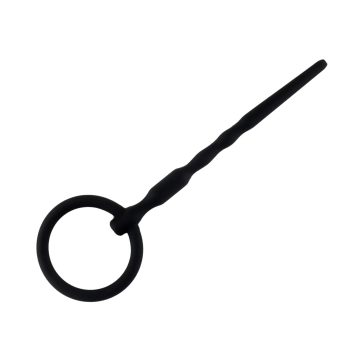 Silikonowy penis plug z kanałem B Series HeavyFun 13,5 cm