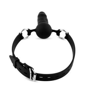 Knebel kulkowy penisowy silikonowy 3,8 cm regulowany HeavyFun