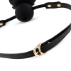 Knebel silikonowy Black Rose z różą i kanałem 4,2 cm