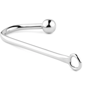 Stalowy hak analny HeavyFun z kulką 3,2 cm 24 cm