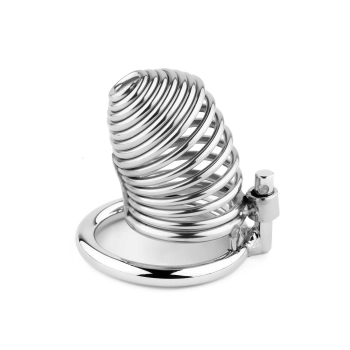 Stalowa spiralna klatka na penisa B Series HeavyFun 7,7 cm