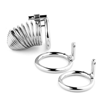 Stalowa spiralna klatka na penisa B Series HeavyFun 7,7 cm
