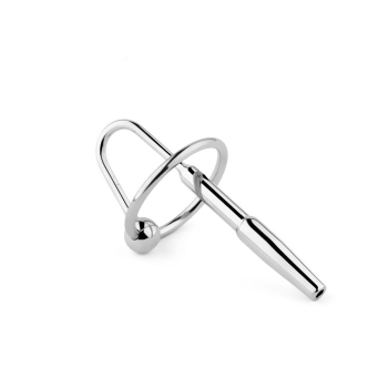 Metalowy plug do cewki ze stali nierdzewnej z pierścieniem 8 cm