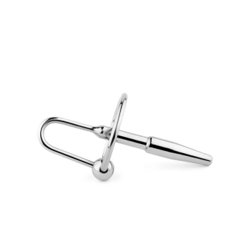 Metalowy plug do cewki z pierścieniem stal nierdzewna 8 cm HeavyFun