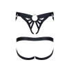 Jockstrap męski Regnes Fetish Planet z metalowym kółkiem czarny S/M