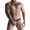Jockstrap męski Regnes Fetish Planet z metalowym kółkiem czarny S/M