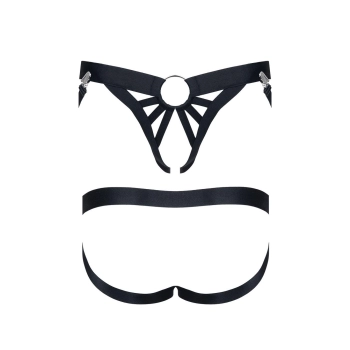 Jockstrap męski Regnes Fetish Planet z metalowym kółkiem czarny S/M