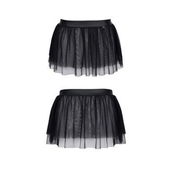 Spódniczka mini siateczkowa Regnes CRD002 czarna L