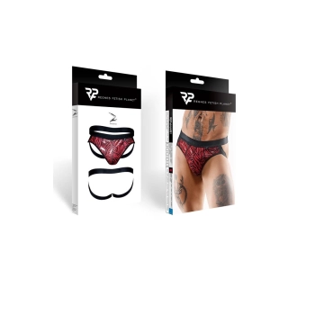 Majtki jockstrap Regnes Fetish Planet tiul zebra S
