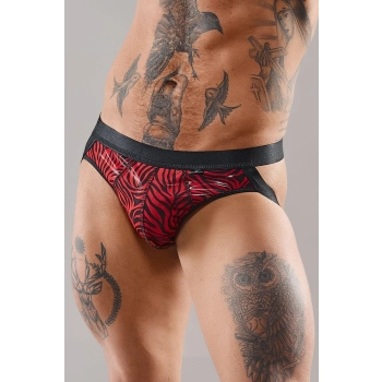 Majtki jockstrap Regnes Fetish Planet tiul zebra S