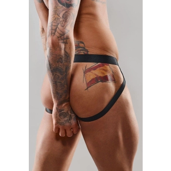 Majtki jockstrap tiulowe Regnes Fetish Planet zebra L