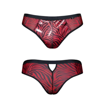 Majtki brazyliany tiulowe Regnes Fetish Planet zebra L