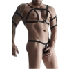 Męski komplet z gumy Regnes Fetish Planet czarny XXL XXXL