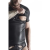 T-shirt męski wetlook Regnes Fetish Planet czarny S z dostępem do piersi