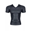 T-shirt męski wetlook Regnes Fetish Planet czarny S z dostępem do piersi