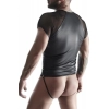 Męski t-shirt wetlook z siatką Regnes Fetish Planet czarny S
