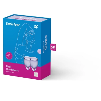 Kubeczki menstruacyjne Satisfyer Feel Confident liliowy 15 ml 20 ml