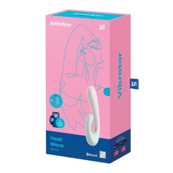 Wibrator punktu G Satisfyer Heat Wave miętowy podgrzewany aplikacja 20 cm