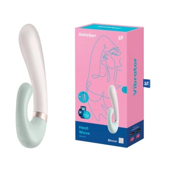 Wibrator punktu G Satisfyer Heat Wave miętowy podgrzewany aplikacja 20 cm