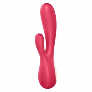 Wibrator króliczek Satisfyer Mono Flex czerwony z aplikacją