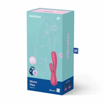 Wibrator króliczek Satisfyer Mono Flex czerwony z aplikacją