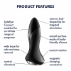 Wibrujący rotacyjny korek analny Satisfyer Plug 1 Connect App czarny
