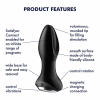 Silikonowy korek analny wibrujący rotacyjny Satisfyer 2 Connect App czarny