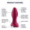 Korek analny wibrujący Satisfyer Rotator Plug 2 Connect App fioletowy