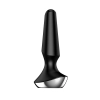 Wibrujący korek analny silikonowy Satisfyer Plugilicious 2 czarny
