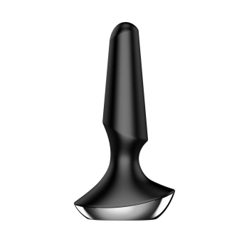 Wibrujący korek analny silikonowy Satisfyer Plugilicious 2 czarny