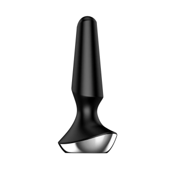 Wibrujący korek analny silikonowy Satisfyer Plugilicious 2 czarny